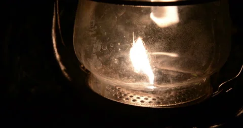 Old kerosene lamp. Close-up. Stockbeeldmateriaal 53096726