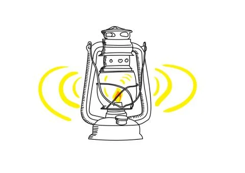 The old kerosene lamp Stock Illustration