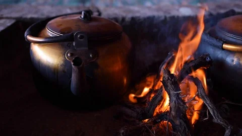 Old kettles Video stock 128798787