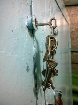 Old key in the castle Stock Photos
