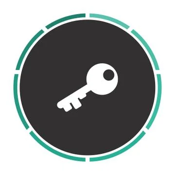 Old key computer symbol Stock Illustration