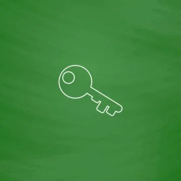 Old key computer symbol Stock Illustration
