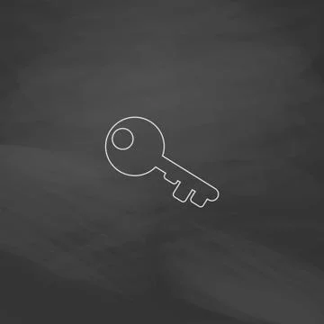 Old key computer symbol Stock Illustration