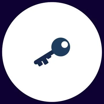 Old key computer symbol Stock Illustration