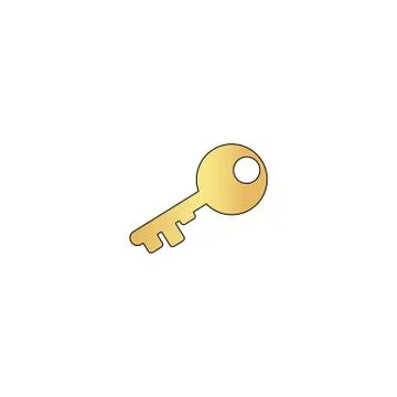 Old key computer symbol Stock Illustration