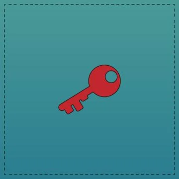 Old key computer symbol Stock Illustration