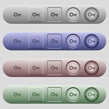 Old key icons on menu bars Stock Illustration