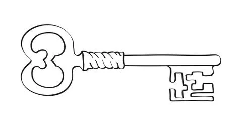 Old key Stock Illustration
