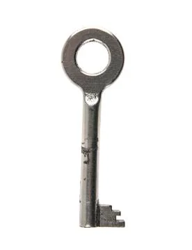 Old key isolated on white background Stock Photos