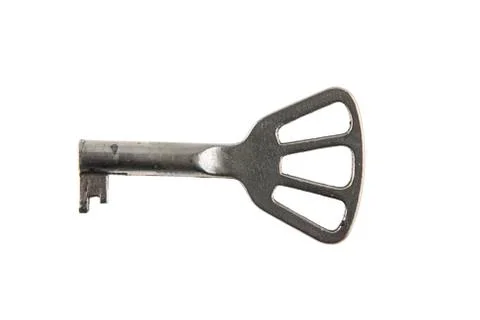 Old key isolated on white background Stock Photos