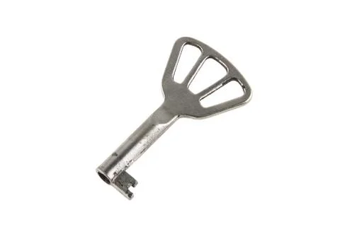 Old key isolated on white background Stock Photos
