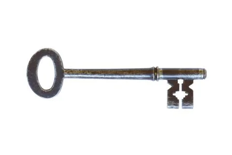 Old key isolated on white Stock Photos