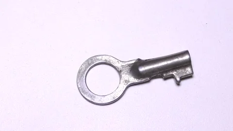 Old key from a padlock on a white background Stock Footage 164598663