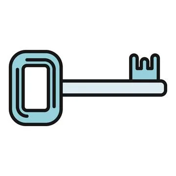 Old key providing access, solution, and security Stock Illustration