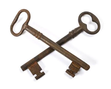 Old Keys crossed Stock Photos