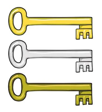 Old keys Stock Illustration