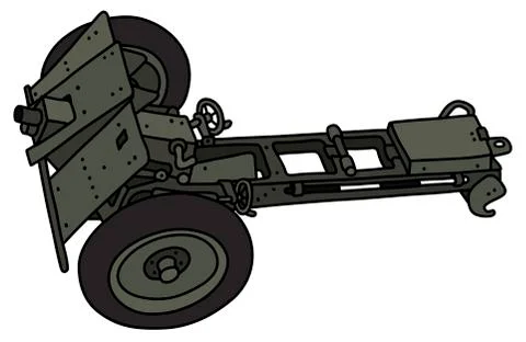The old khaki cannon Stock Illustration