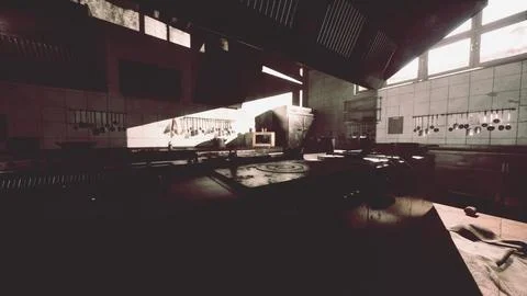 Old kitchen of abandoned house Stock Illustration
