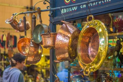 Old kitchen elements in an antiques shop Stock Photos