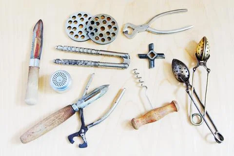 Old kitchen goods Stock Photos