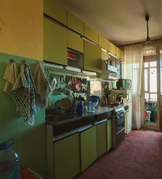 Old Kitchen Interior 스톡 사진