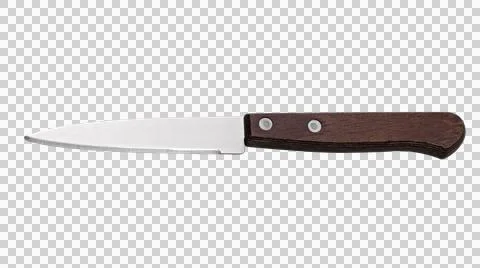 Old kitchen knife on a white background Stock Photos