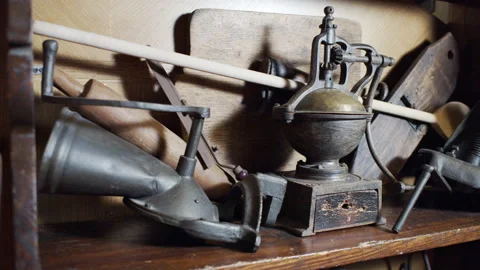Old kitchen objects Video stock 233695845