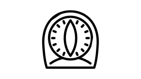 Old kitchen timer icon animation Stock Footage 151262779