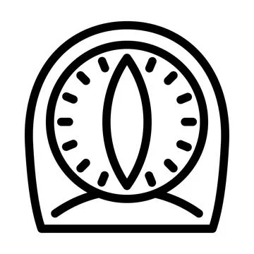 Old kitchen timer icon, outline style Stock Illustration
