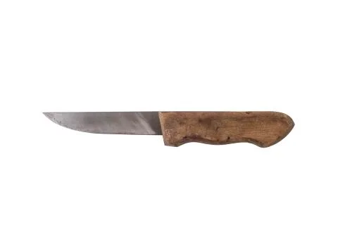 Old knife isolated on white background Stock Photos