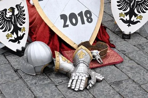 Old knight armor Stock Photos