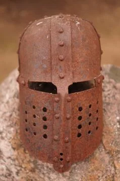 Old Knight Mask Stockfoto's