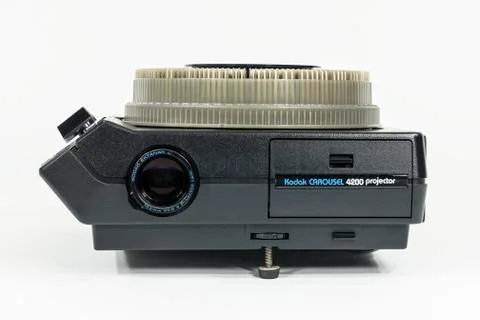 Old Kodak Carousel Slide Projector Front View Stock Photos