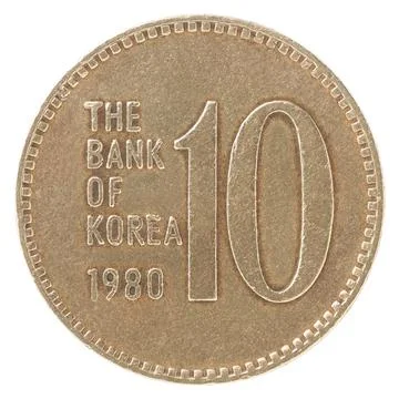 Old Korean won Stock Photos