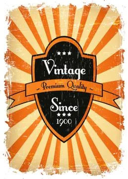 Old label Stock Illustration