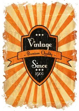 Old label Stock Illustration