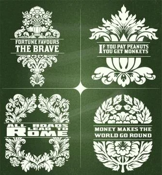 Old labels set Stock Illustration