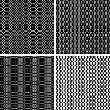 Old lace background, set of 4 seamless pattern. Vector texture Stock Illustration
