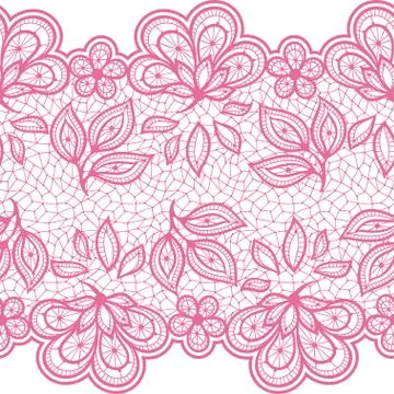 Old lace seamless pattern, ornamental flowers. Vector texture 스톡 일러스트