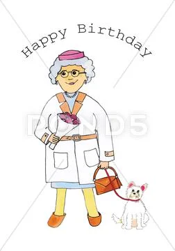 Old-lady Stock Illustration
