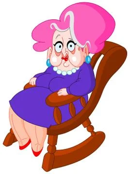 Old lady Stock Illustration