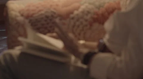 Old Lady Reading a Book Stock Footage 62976756