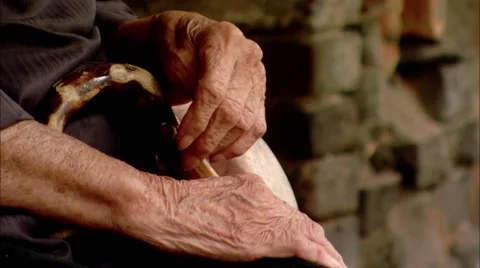 Old lady's hands Video stock 66516947