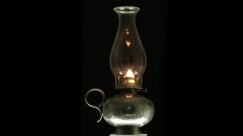 Old lamp burning - Loop Stock Footage 12341100