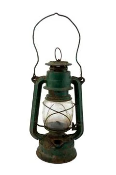 Old lamp with clipping path Stock Photos