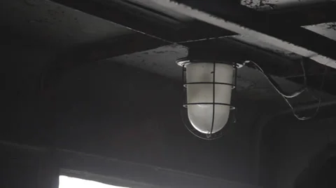 Old lamp in the engine room Stock Footage 38086202
