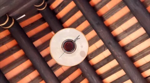 Old lamp hanging on the ceiling 스톡 동영상 22184003