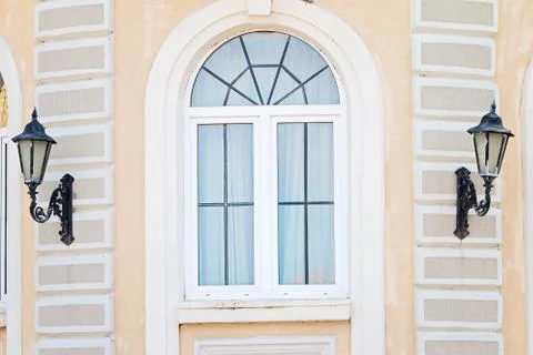 Old lamp lanterns and window Stock Photos