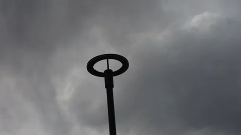 Old lamp post and clouds Video stock 171801661
