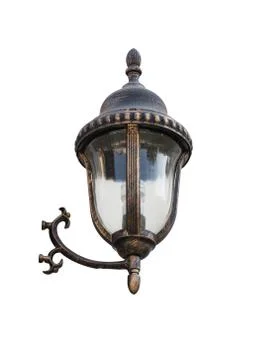 Old lamp post isolate with selection path Stock Photos